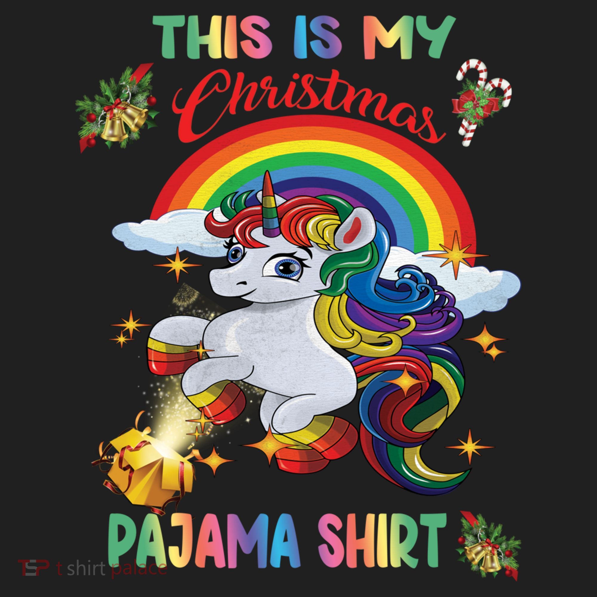 Magical Unicorn Squad This Is My Christmas Pajama Gift Women's Sweatshirt