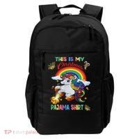 Magical Unicorn Squad This Is My Christmas Pajama Gift Backpack thumb 0