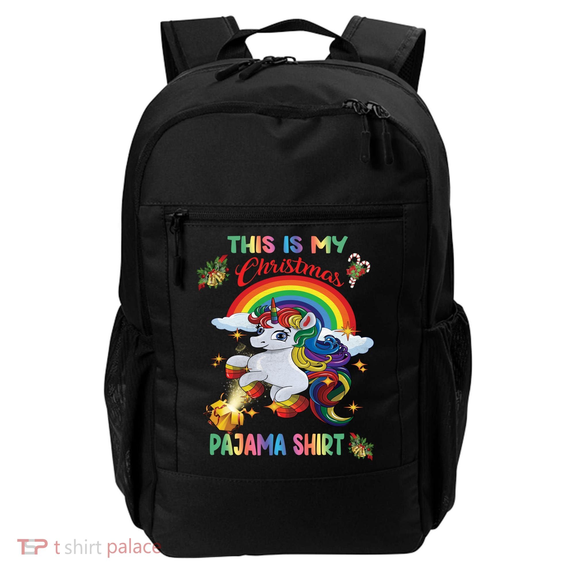 Magical Unicorn Squad This Is My Christmas Pajama Gift Backpack