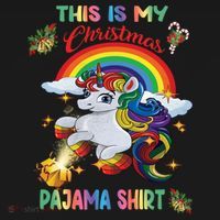 Magical Unicorn Squad This Is My Christmas Pajama Gift Backpack thumb 2