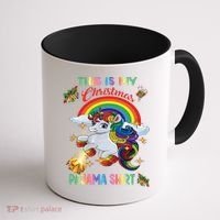 Magical Unicorn Squad This Is My Christmas Pajama Gift Coffee Mug thumb 1