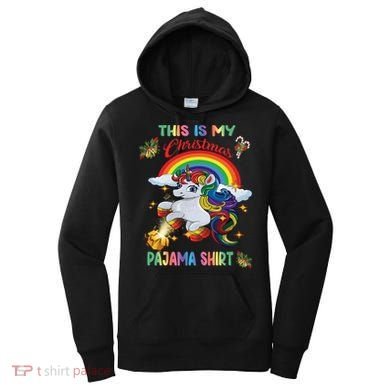 Magical Unicorn Squad This Is My Christmas Pajama Gift Women's Hoodie