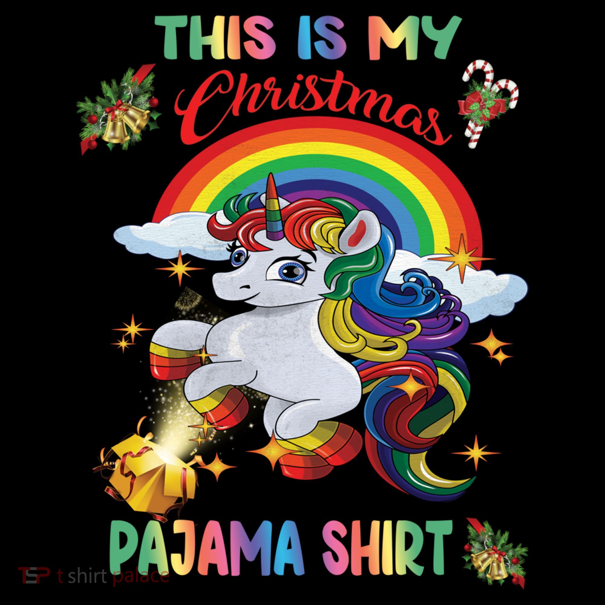 Magical Unicorn Squad This Is My Christmas Pajama Gift Women's Hoodie