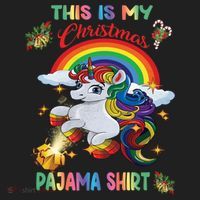 Magical Unicorn Squad This Is My Christmas Pajama Gift Golf Towel thumb 3
