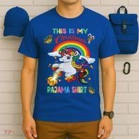 Magical Unicorn Squad This Is My Christmas Pajama Gift T-Shirt thumb 6