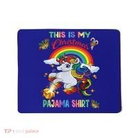 Magical Unicorn Squad This Is My Christmas Pajama Gift Mousepad thumb 0