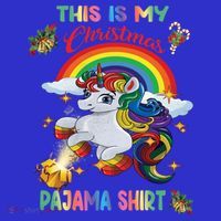 Magical Unicorn Squad This Is My Christmas Pajama Gift Women's Tank Top thumb 5