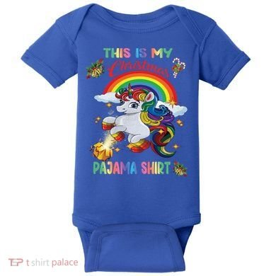 Magical Unicorn Squad This Is My Christmas Pajama Gift Baby Bodysuit