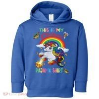 Magical Unicorn Squad This Is My Christmas Pajama Gift Toddler Hoodie thumb 0