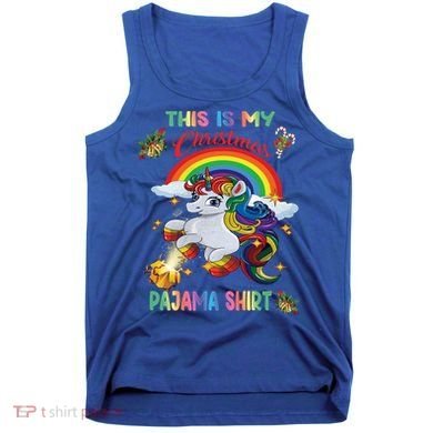 Magical Unicorn Squad This Is My Christmas Pajama Gift Tank Top