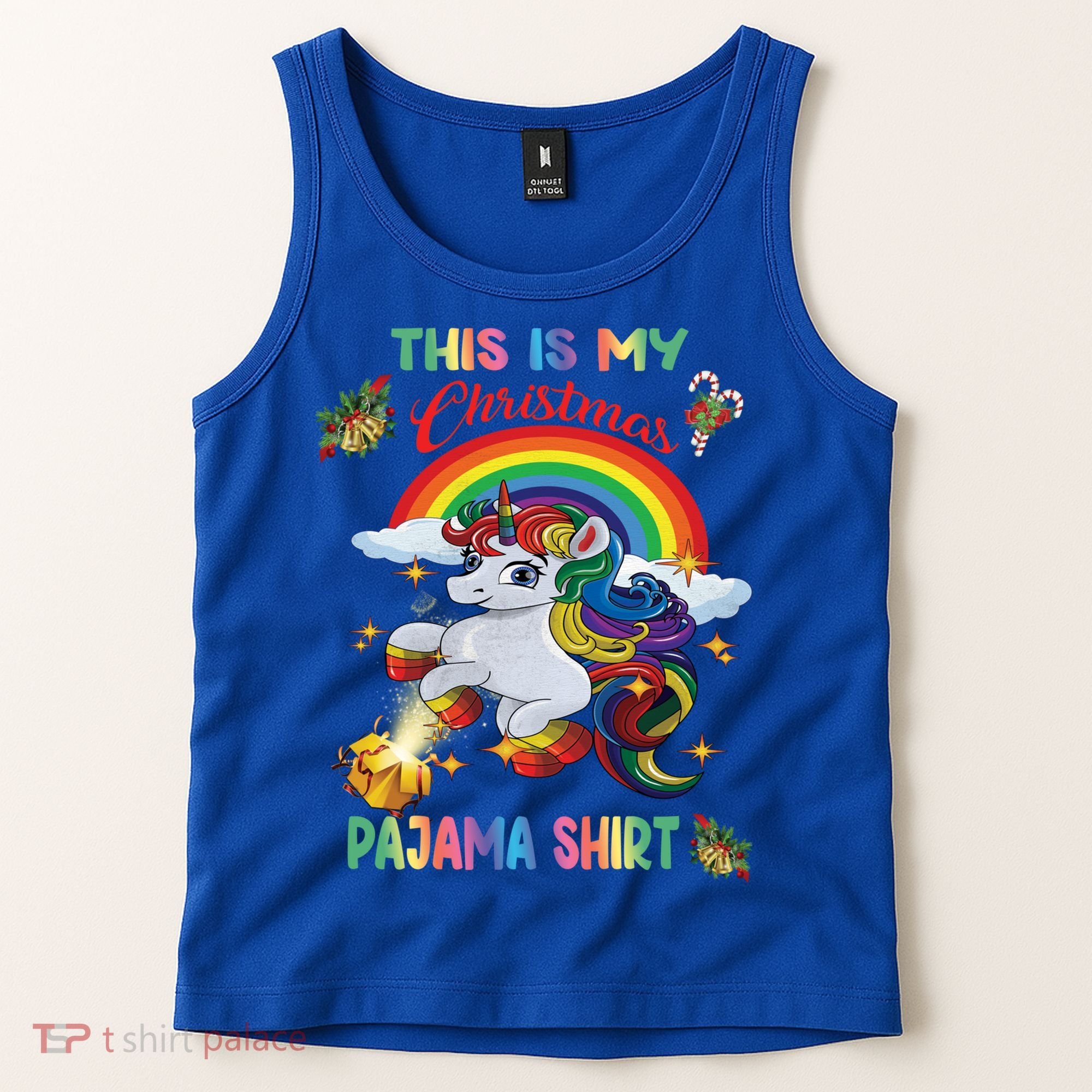 Magical Unicorn Squad This Is My Christmas Pajama Gift Tank Top