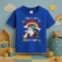 Magical Unicorn Squad This Is My Christmas Pajama Gift Toddler T-Shirt thumb 3