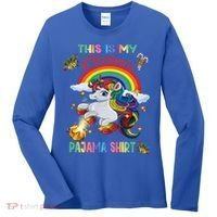 Magical Unicorn Squad This Is My Christmas Pajama Gift Women's Long Sleeve Shirt thumb 0