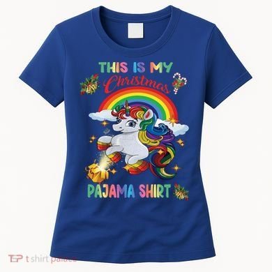 Magical Unicorn Squad This Is My Christmas Pajama Gift Women's T-Shirt