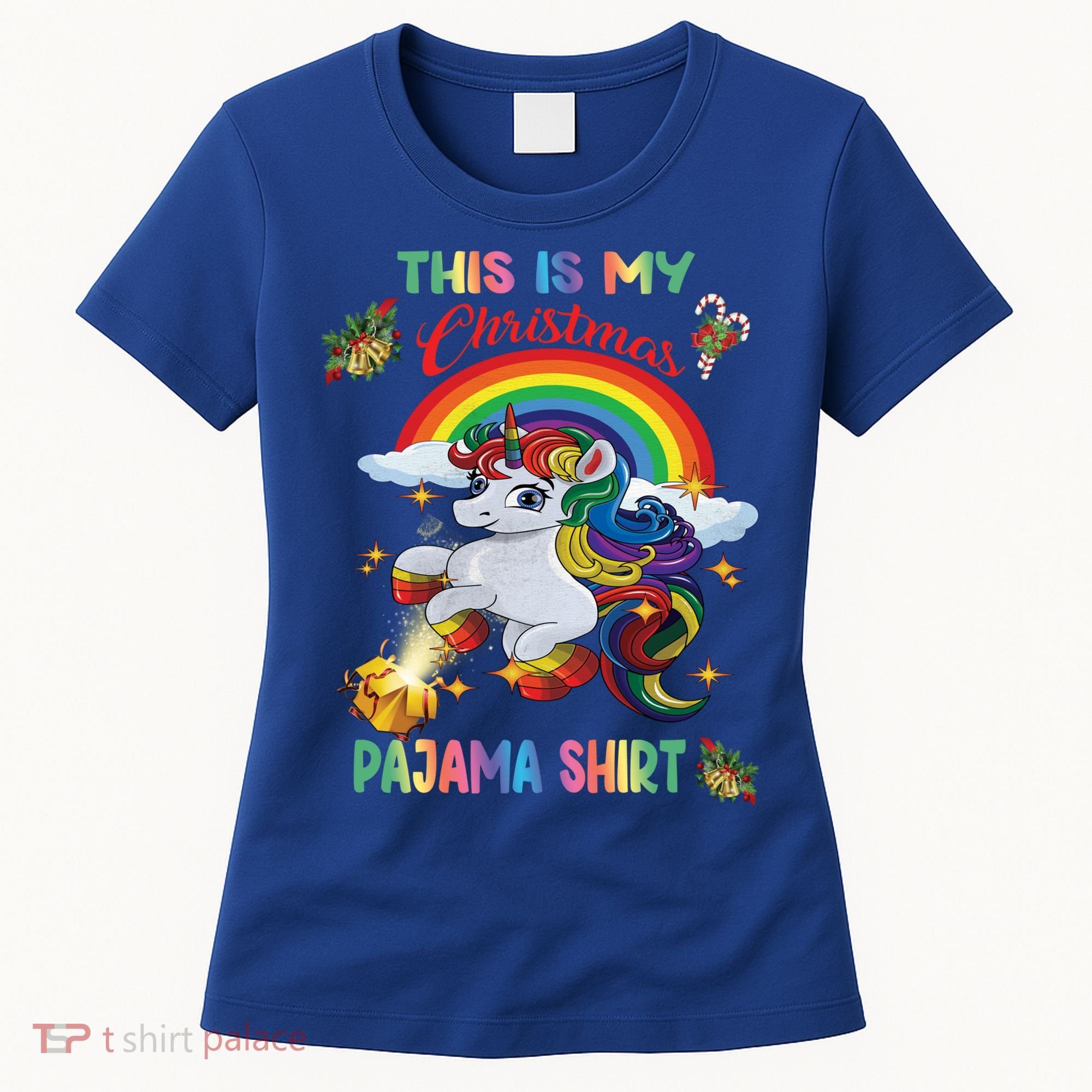Magical Unicorn Squad This Is My Christmas Pajama Gift Women's T-Shirt