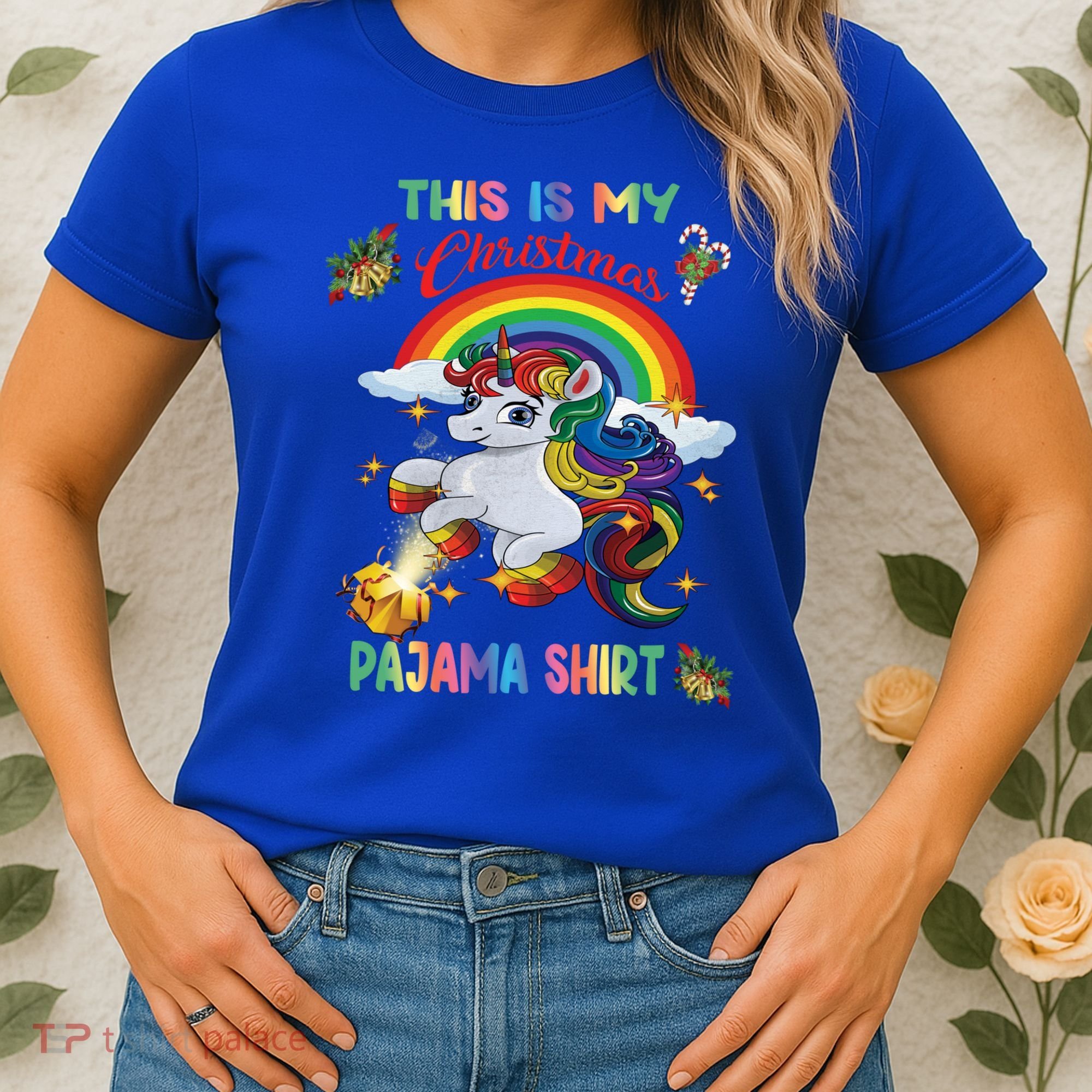 Magical Unicorn Squad This Is My Christmas Pajama Gift Women's T-Shirt