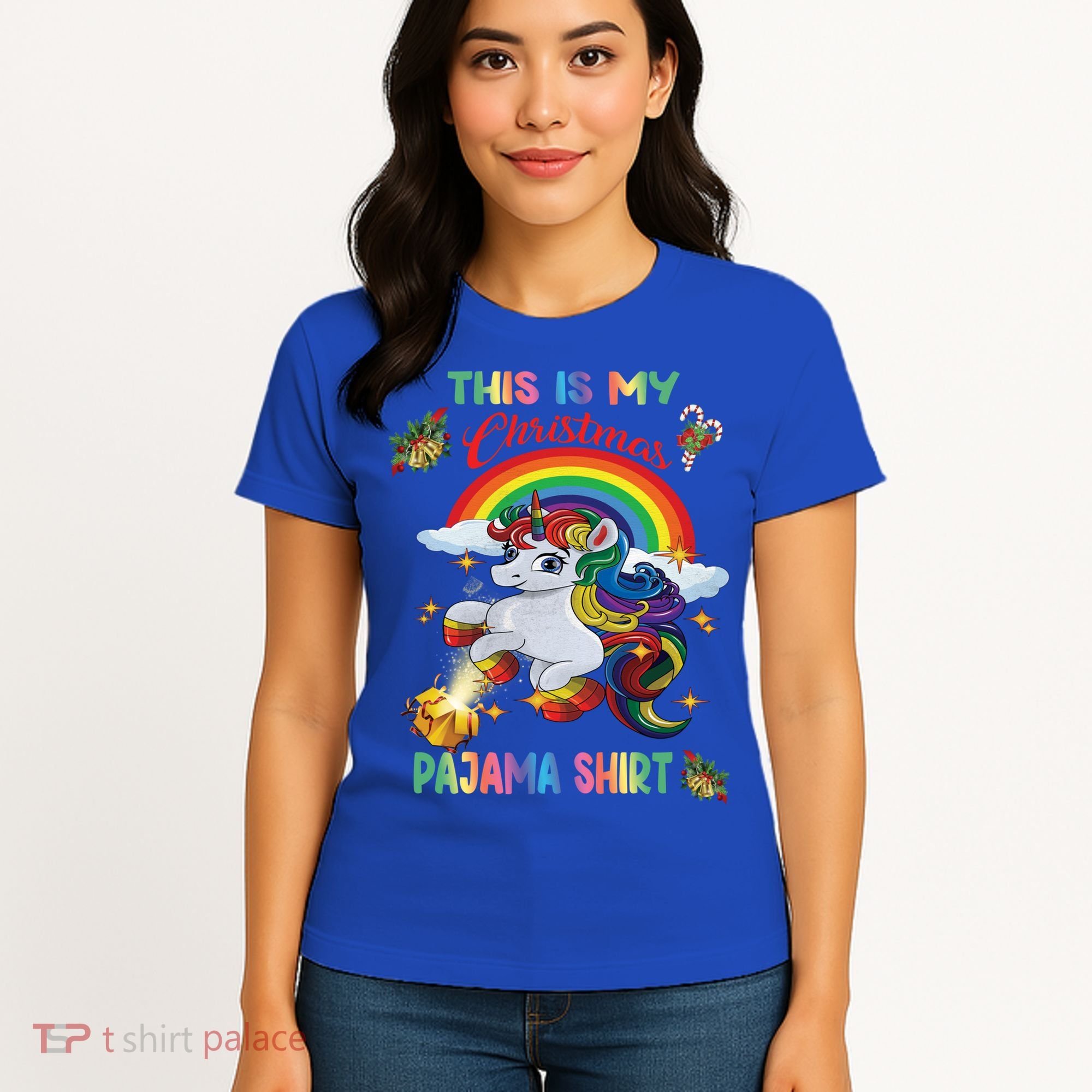 Magical Unicorn Squad This Is My Christmas Pajama Gift Women's T-Shirt
