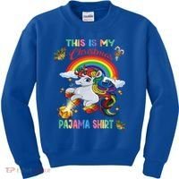 Magical Unicorn Squad This Is My Christmas Pajama Gift Kids Sweatshirt thumb 0