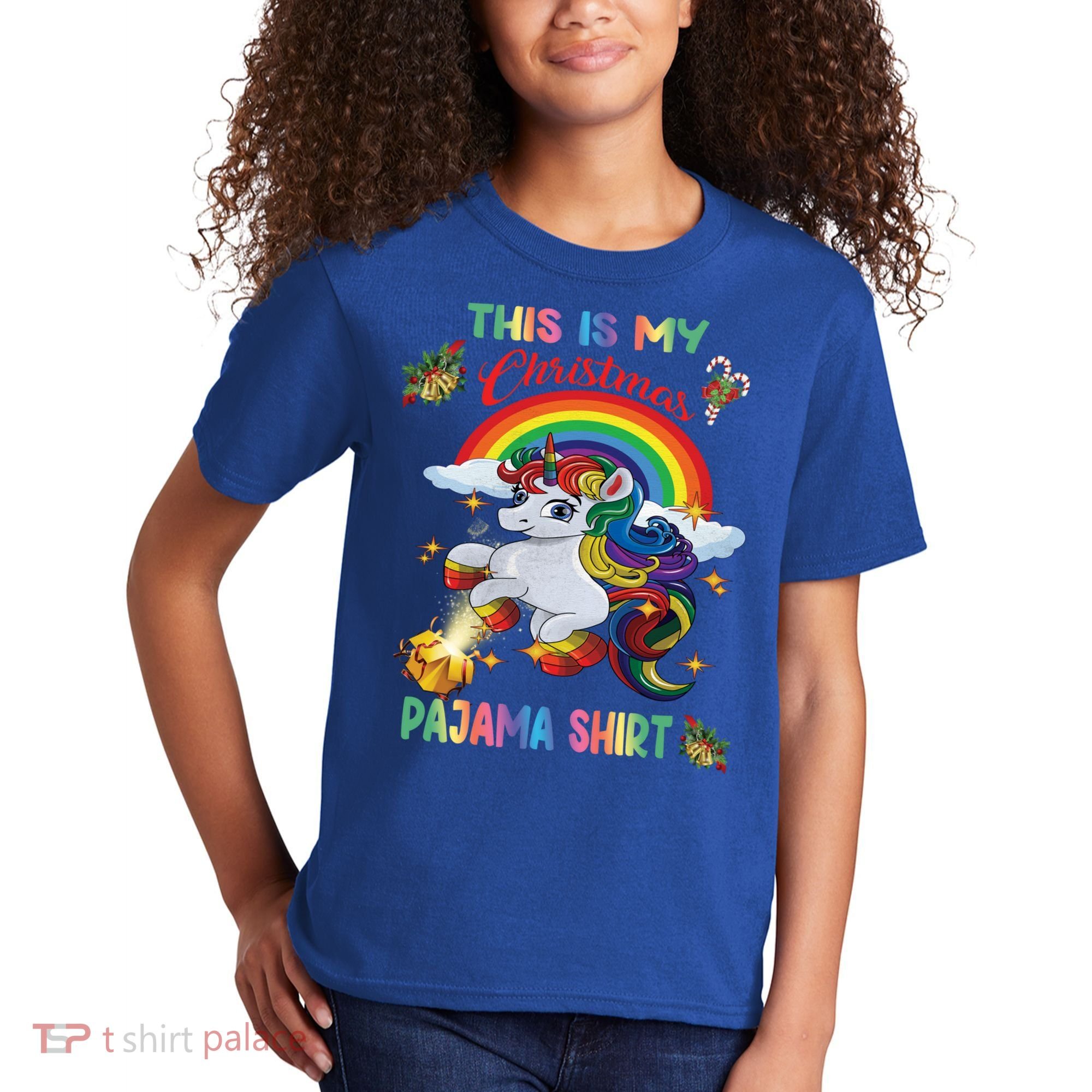 Magical Unicorn Squad This Is My Christmas Pajama Gift Kids T-Shirt