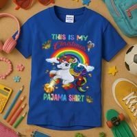 Magical Unicorn Squad This Is My Christmas Pajama Gift Kids T-Shirt thumb 3