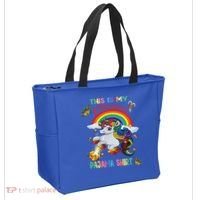Magical Unicorn Squad This Is My Christmas Pajama Gift Tote Bag thumb 2
