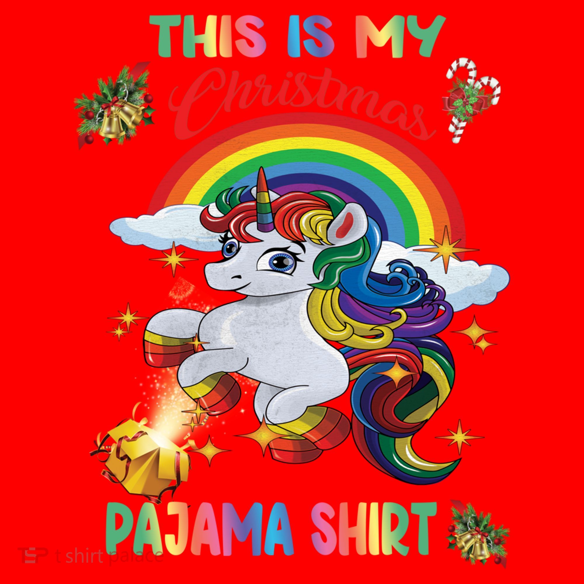 Magical Unicorn Squad This Is My Christmas Pajama Gift Santa Hat