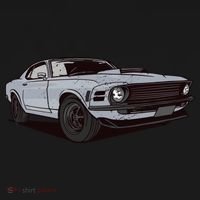 Muscle Race Car Button thumb 1