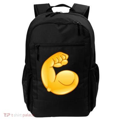 Muscle Strong Arm Flex Emoji Backpack