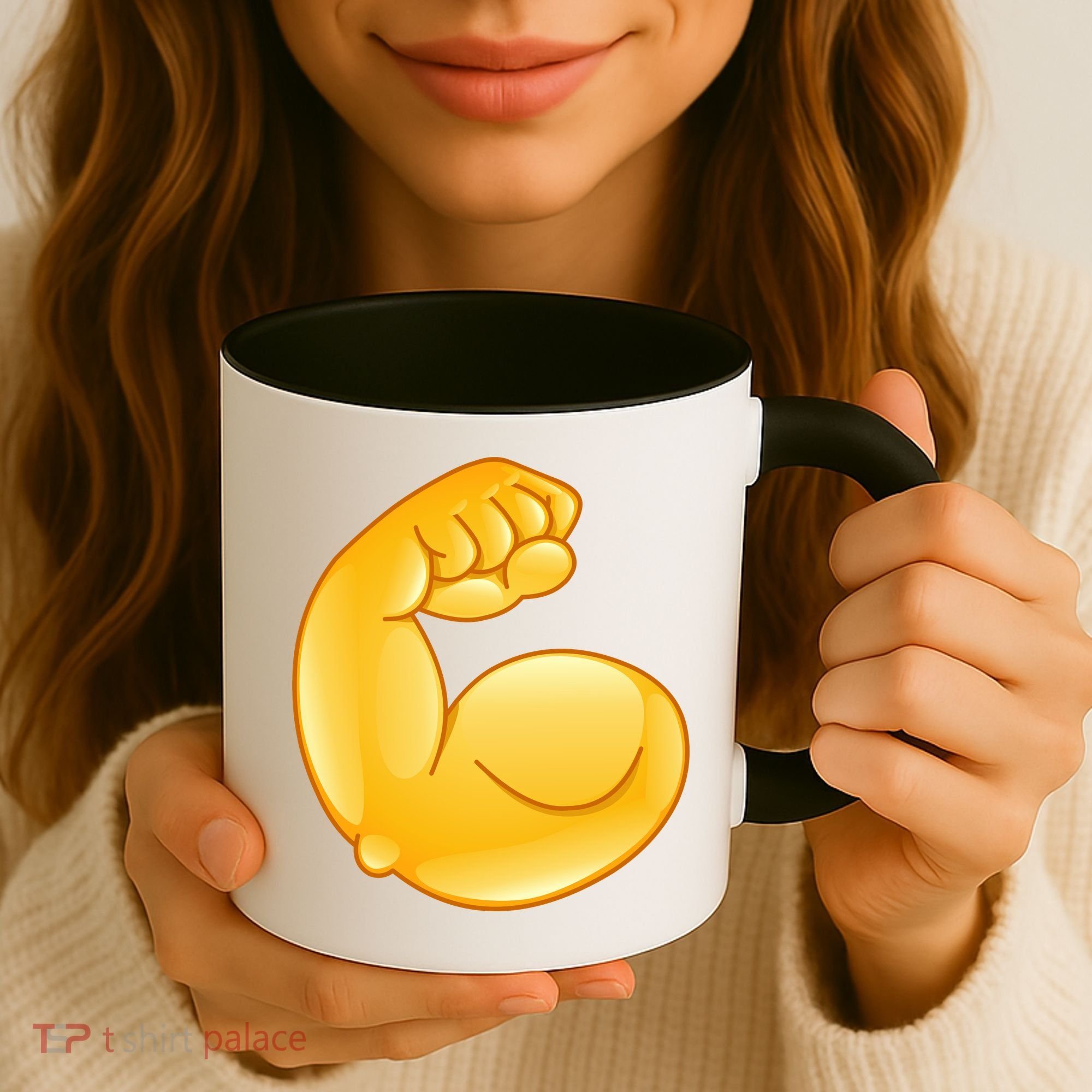 Muscle Strong Arm Flex Emoji Coffee Mug