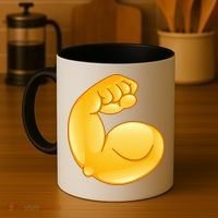 Muscle Strong Arm Flex Emoji Coffee Mug thumb 4