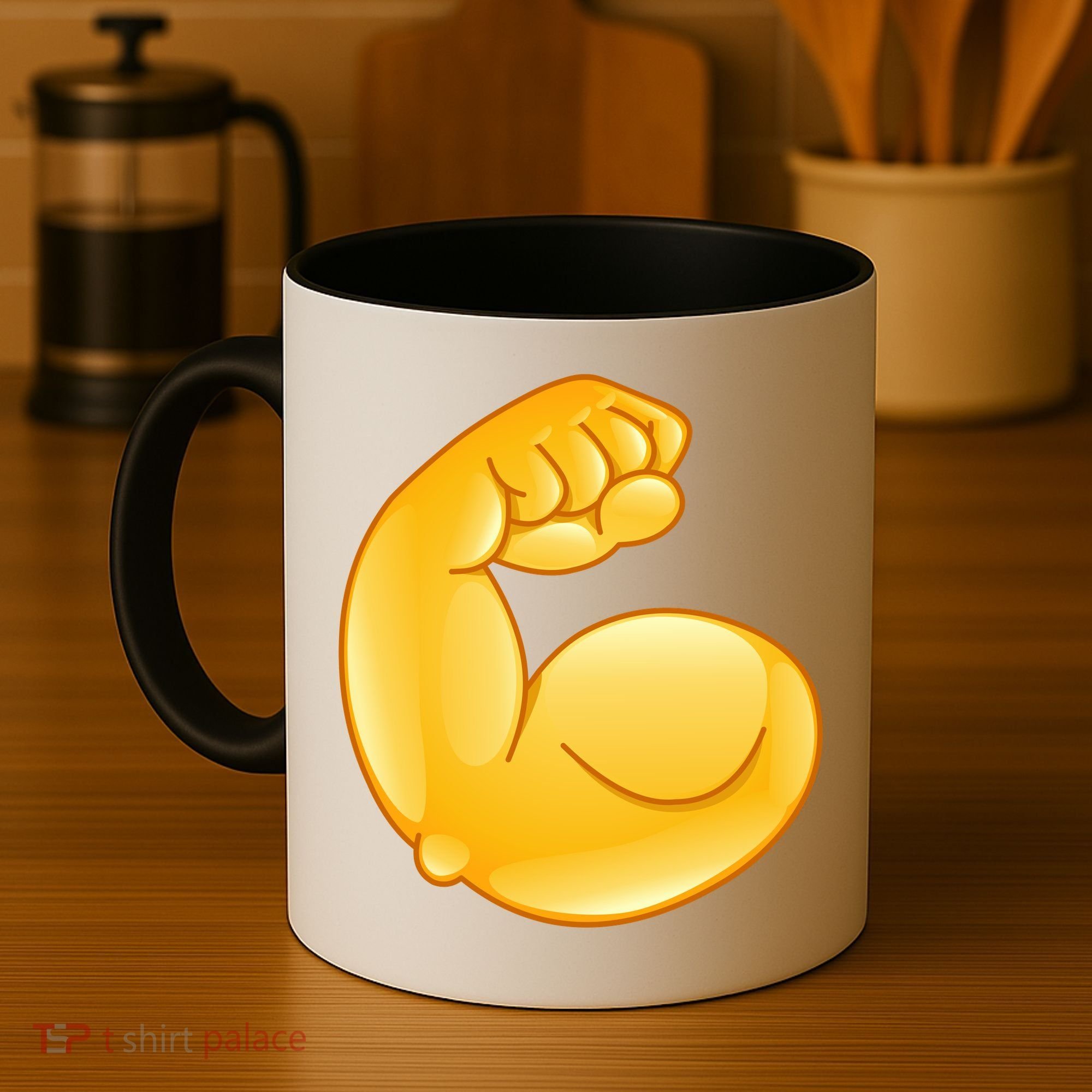 Muscle Strong Arm Flex Emoji Coffee Mug