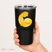 Muscle Strong Arm Flex Emoji Tumbler thumb 2