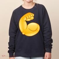 Muscle Strong Arm Flex Emoji Women's Sweatshirt thumb 0