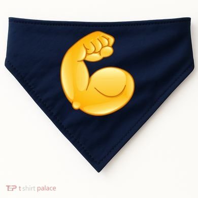 Muscle Strong Arm Flex Emoji USA-Made Doggie Bandana