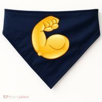 Muscle Strong Arm Flex Emoji USA-Made Doggie Bandana thumb 0