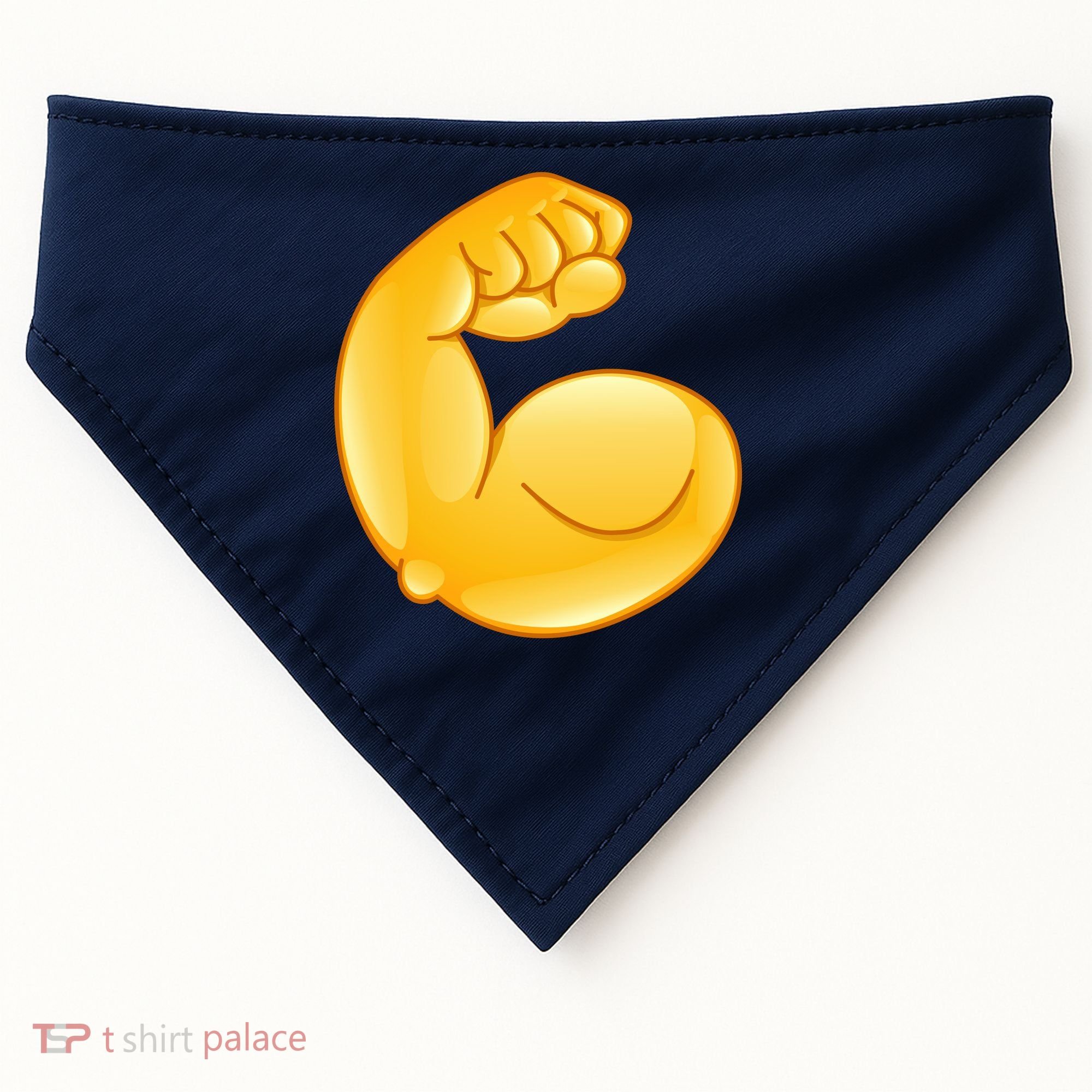 Muscle Strong Arm Flex Emoji USA-Made Doggie Bandana