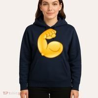 Muscle Strong Arm Flex Emoji Hoodie thumb 5