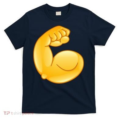 Muscle Strong Arm Flex Emoji T-Shirt