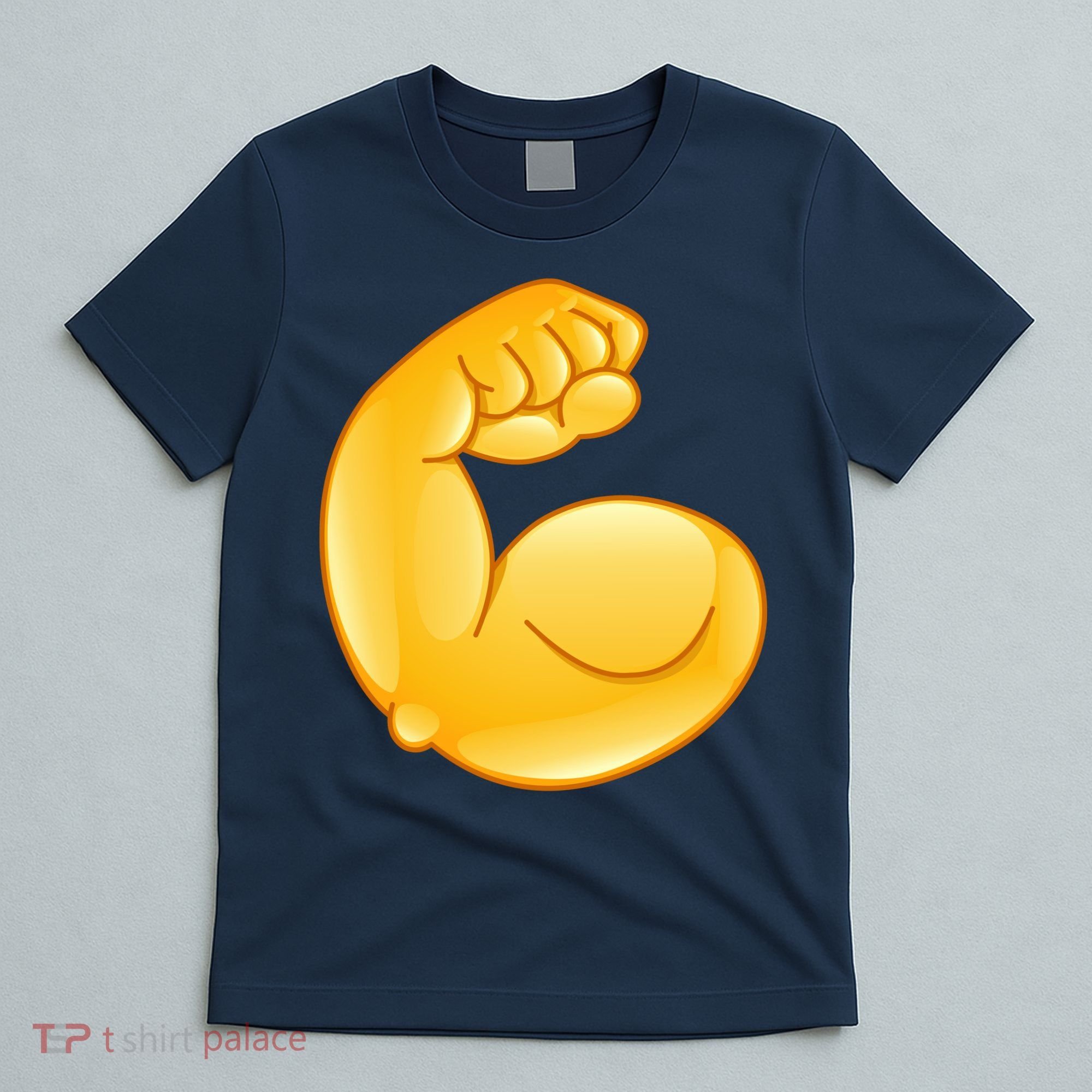 Muscle Strong Arm Flex Emoji T-Shirt