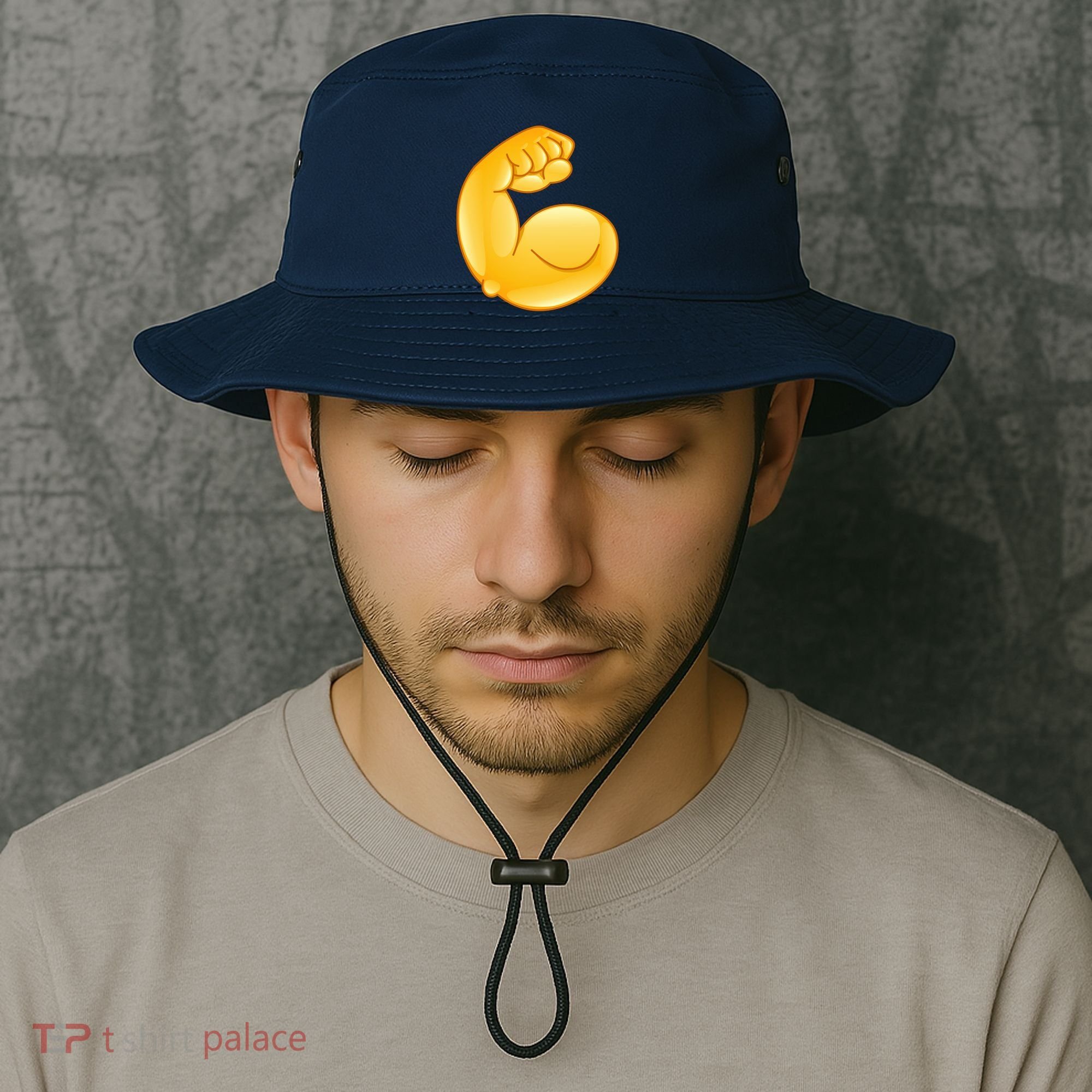 Muscle Strong Arm Flex Emoji Bucket Hat
