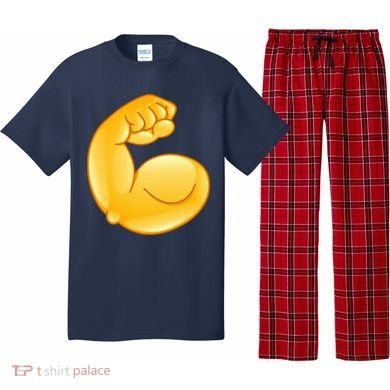 Muscle Strong Arm Flex Emoji Pajama Set
