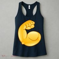 Muscle Strong Arm Flex Emoji Women's Tank Top thumb 3