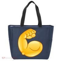 Muscle Strong Arm Flex Emoji Tote Bag thumb 0