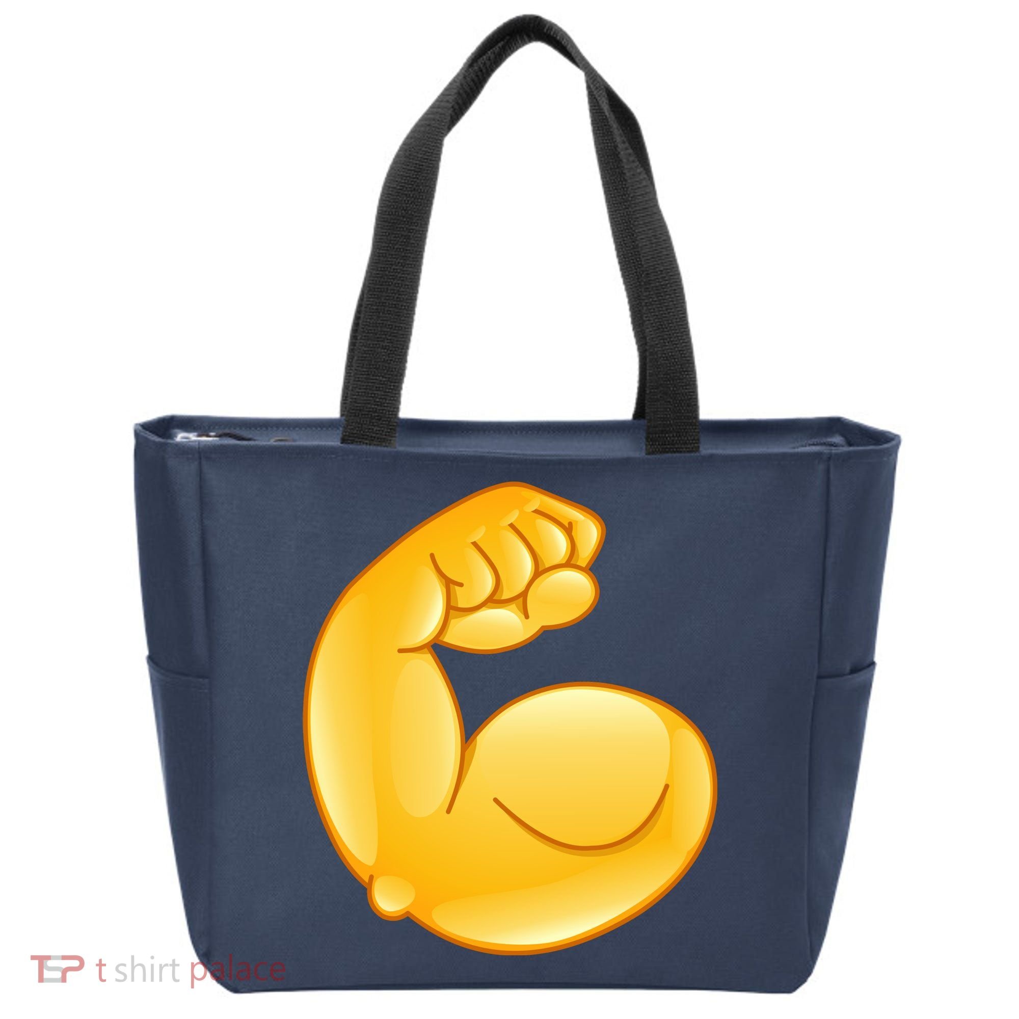Muscle Strong Arm Flex Emoji Tote Bag