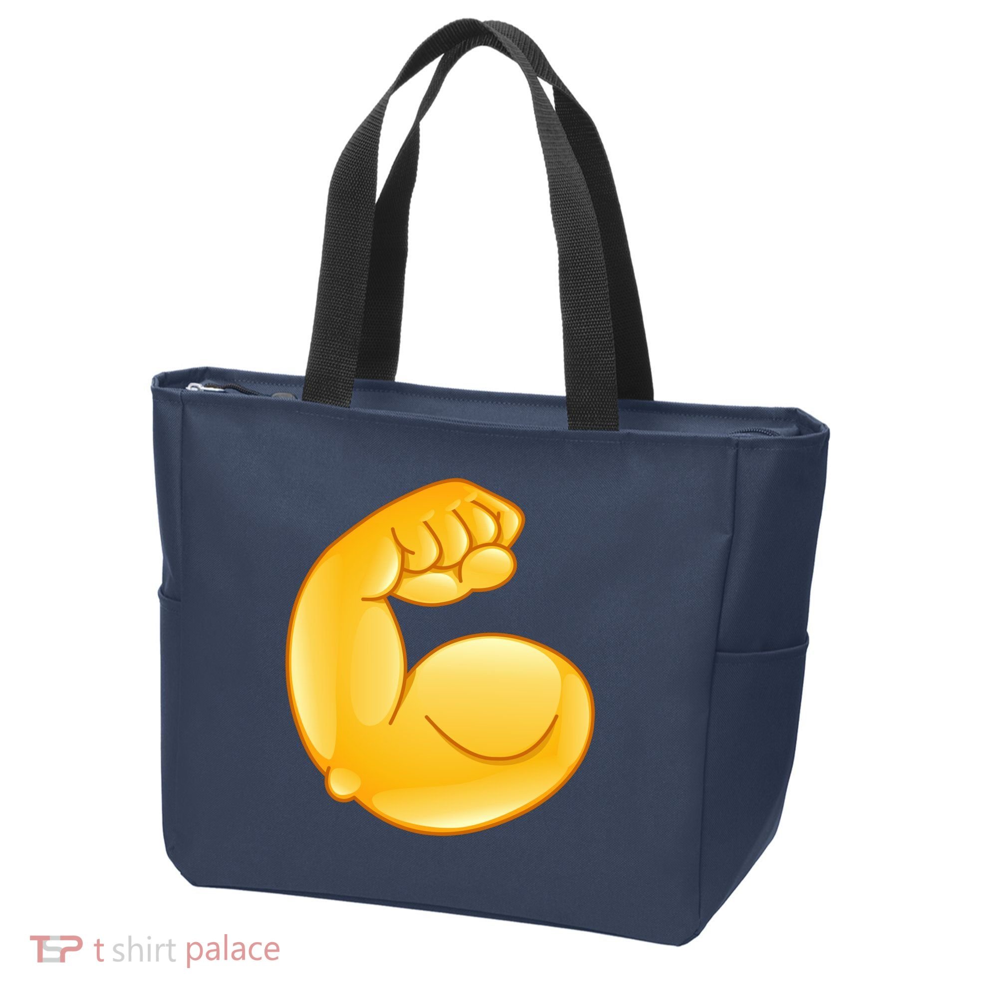 Muscle Strong Arm Flex Emoji Tote Bag