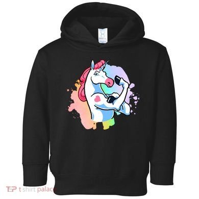 Muscle Unicorn Toddler Hoodie