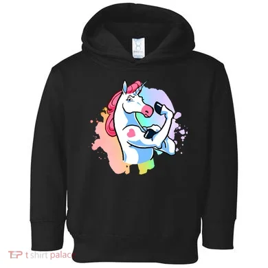 Muscle Unicorn Toddler Hoodie