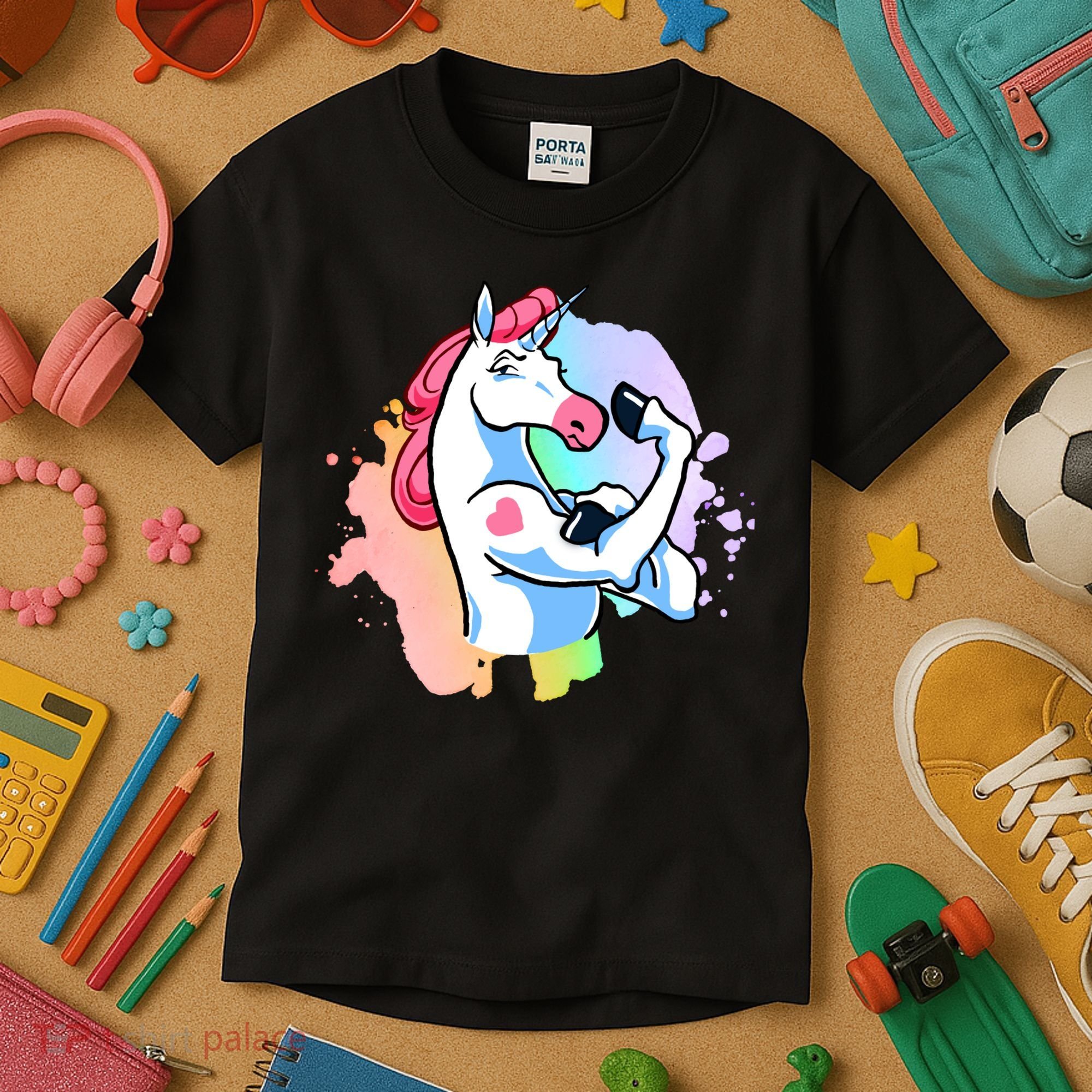 Muscle Unicorn Kids T-Shirt