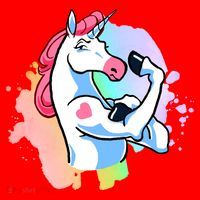 Muscle Unicorn Santa Hat thumb 1