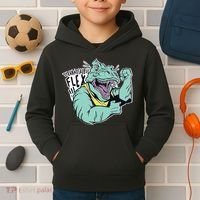 Muscular Trex Flex Kids Hoodie thumb 2